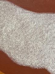 Vintage Painting Abstract Mexican Modernism Pointillism Expressionism Large