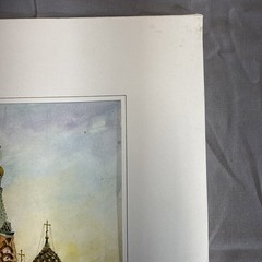 Pair Russian Watercolor/PID St Basil’s Cathedral on the Red Square MockBA 2003