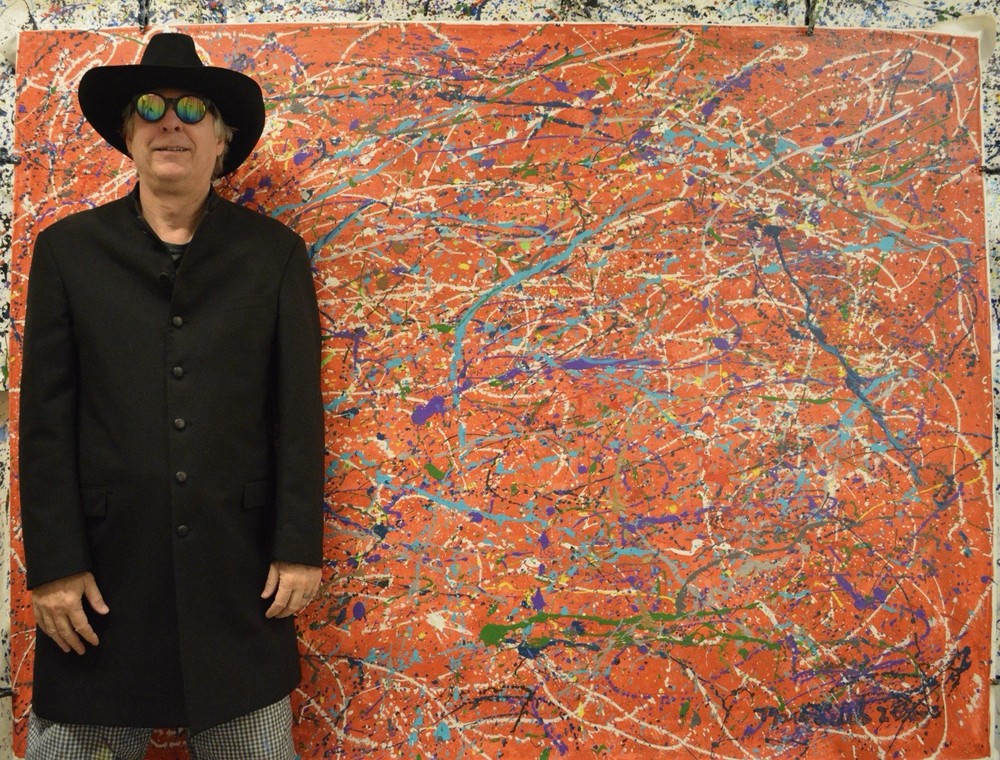 Jackson Pollock Style Giant Canvas Painting 84”X62” (7 Foot) Abstract Modern XL
