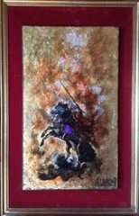 A. Laurent.Mixed media on wood. v562.