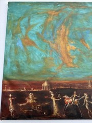 Russian Surrealist Painting Large Expressionism Listed Andrei Medvedev Modernist