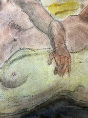 Male and Female Figures–Bertram Hartman–Watercolor–20th Century NYC Modernist