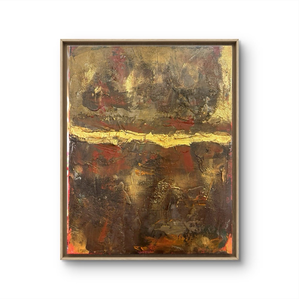 Concrete UNFRAMED Abstract Сanvas wall-art signed 11×14 Brand New