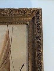 Vintage Original Oil Painting European Sail Boats Signed By Artist T Mari 16×20