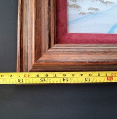 New Mexico Navajo Artist John Yazzie Original Winter 1988 Painting Framed 11×8