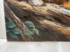 14 x 18 Original Oil Painting on Canvas…..“Lion on Rock“