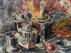 MILKO BAMBIC SIGNED OIL PAINTING ITALIAN STILL LIFE ORIGINAL 3D STILL LIFE 24 36
