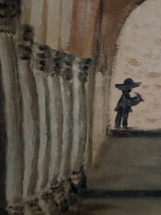 Vintage 1966 Oil Painting Mission Church Tower Fine Art G.G.