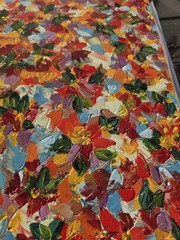 ORIGINAL ABSTRACT OIL PAINTING „Kaleidoscope Of Booms“, Canvas Panel- 11×14 in