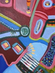 Visionary Expressionist Dream Painting By New York Outsider Artist Louise Abrams