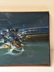 SERGIO MOYANO PAINTING 1960’s ABSTRACT EXPRESSIONISM MODERNISM LISTED FAMOUS Oil