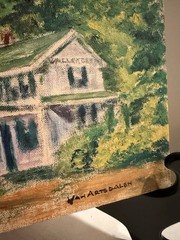 Vintage Oil Painting Valley Green PA House Signed Van Artsdalen Landscape