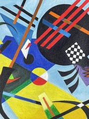 Wassily Kandinsky Oil on Canvas Painting (Handmade) signed
