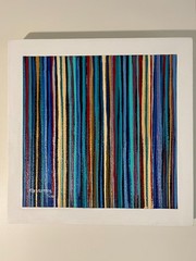 Original Franklin Casierra Abstract Acrylic Painting 20×20 Blue Modern NYC Art