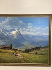 Wolfgang Heinz 20th Century German Realist Alpine Landscape Artist Oil Painting