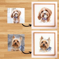 Custom Pet Portrait From Picture Custom Dog Portrait Custom Pet Portrait Pet