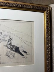 Florence Jane Hoopes (1894 – 1984) „Jack And Jill Scene“ Pen And Ink – Signed