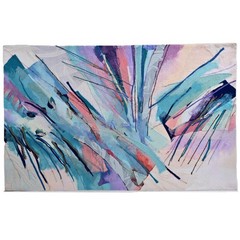 SMADAR LIVNE Original Vintage Signed Textile Collage Abstract Tapestry Painting