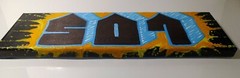 Original Graffiti Art On Canvas“LOS“ANGELES. 4×12 Inches. 1of1.