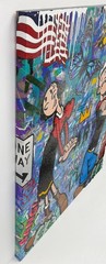 Jozza „Blue Butterfly“ | Huge Original Painting w/ Diamond Dust 60×48″ | Popeye