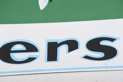 PERSIL curved enamel sign, 39 x 59 cm, enamel advertisement for Persil …