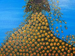 Floral Farewell “ A Womens Garden of Dreams“ 24x20x3/4 in. Hand painted canvas