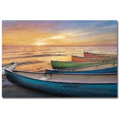Rainbow Armada Gallery-Wrapped Canvas Giclee Artwork (12 in x 18 in)