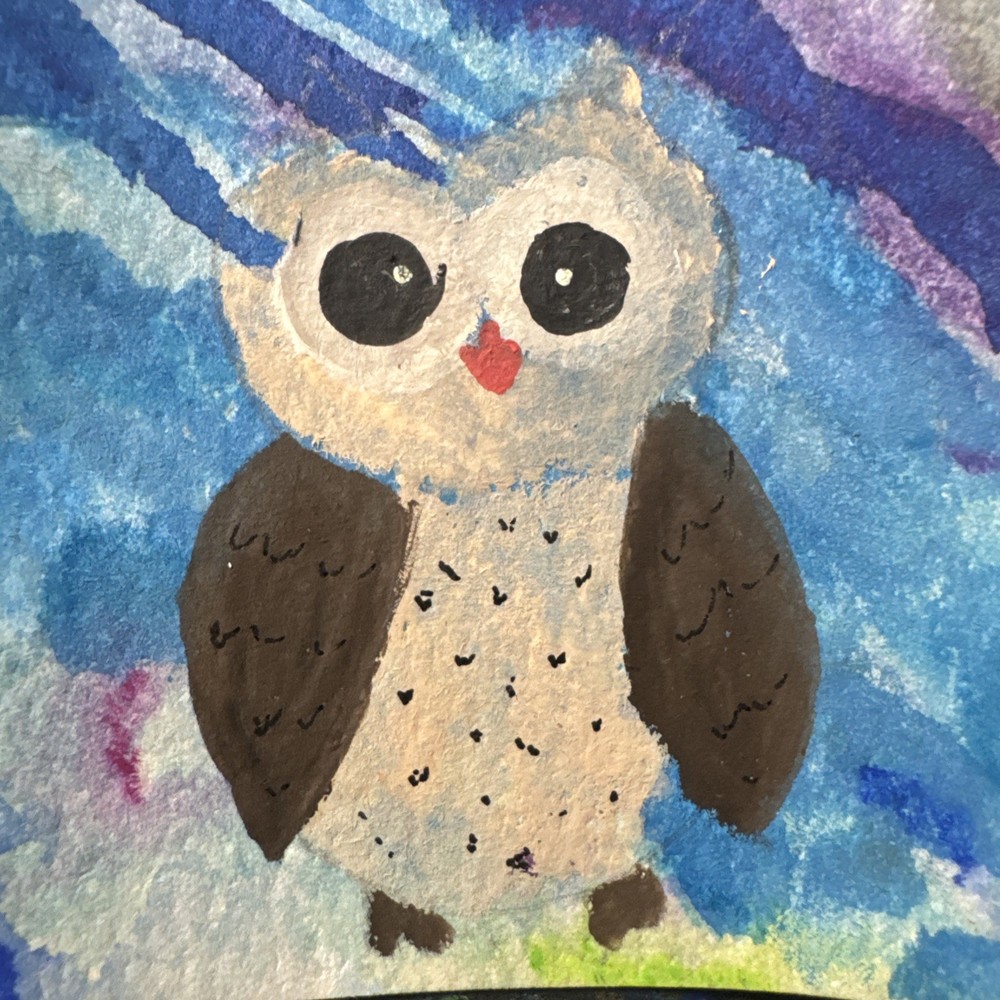ACEO Original Painting – Owl by Chaotic Sanity | Sameera