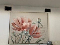 Huge Canvas wall art painting 5 feet x 4 feet framed pinks colors