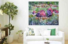 Buffalo Original Art PAINTING Artist DAN BYL Contemporary Modern Large 5×4 feet