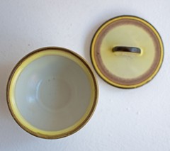 Hildegard Delius Neuhaldensleben Lidded Box Bauhaus Hand Painted Ceramic ca 1931