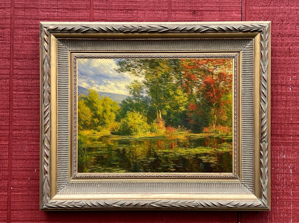 Hudson River School Style Tonalist Canvas Print “The Pond” 12″ x 16″