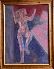 Original Oil Painting Camden Town CUBIST Nude ALBERT HAROLD PALMER 1960’s