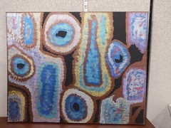 LILLE Queen ABSTRACT Painting EMPTY Bottle DRUNKEN Eyes CALIFORNIA Artist CANVAS