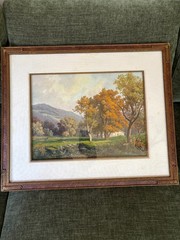 KARL FLIEHER Oil Painting Signed Vintage Art