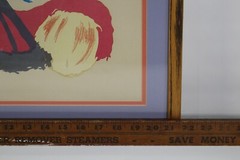 Pablo Picasso Musketeer Signed VTG Lithograph Numbered Art Framed Matted Train