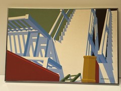 Alfred Maurice Painting Modernist Chicago Listed Large Vintage STEPS FAMOUS