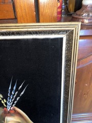 VTG 1970s Mexican Black Velvet Painting Matador Bull Fight LRG MCM Kitsch 24×28