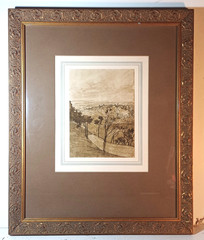 FAB! FRENCH EDGAR DEGAS 1864 ETCHING PAYSAGE de L’ORNE NORMANDY LANDSCAPE FRAMED