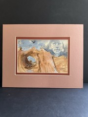 Navajo Painting Anderson Benally Signed Original Window Rock Az Gouache 7×10”