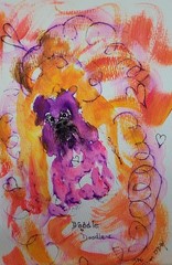 6 X 9 Original Paper Gallery Home Decor Interior Art Funny Dog -Doodle