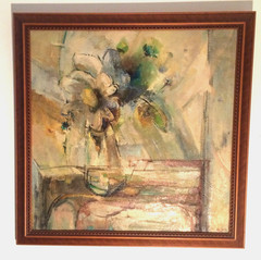 Original MARJORIE MAY BLAKE Still Life Oil Painting of Flowers with Frame