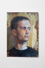 Oil painting Portrait Ukrainian painter cardboard original home decor genre art