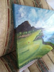 Kauai Golf Oil Painting Hawaii Original Art 18 x 24″ Golfers Sports