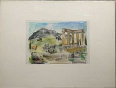 Franz Ehmke *1928 -2018 Greece Acropolis to Corfu Columns Signed