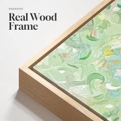 Framed Green Abstract Wall Art, Modern Canvas Prints 36″L x 24″W Green Colorful