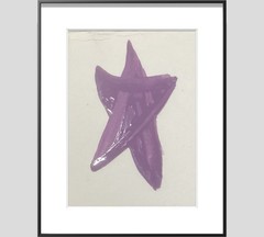 PDQ Artist Original Art Purple Heart Abstraction Realistic Acrylic 3×4;Painting