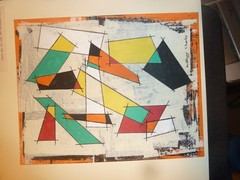 Abstract Acrylic Painting „Planks & Ladders #2“ by Anthony Charles