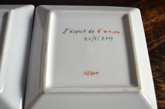 ALEKOS FASSIANOS L‘ ESPRIT DE L‘ UNION PAIR OF PORCELAIN PLATES NUMBERED
