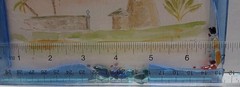 Water Color Painting Hand-painted Tropical Setting Fused Glass Frame 7.5 X 4.75
